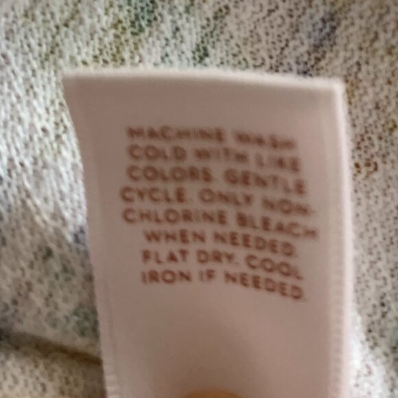 Lauren Conrad Pineapple Print Eyelash Lace Tie Back Top Sz L #135A - Picture 10 of 10